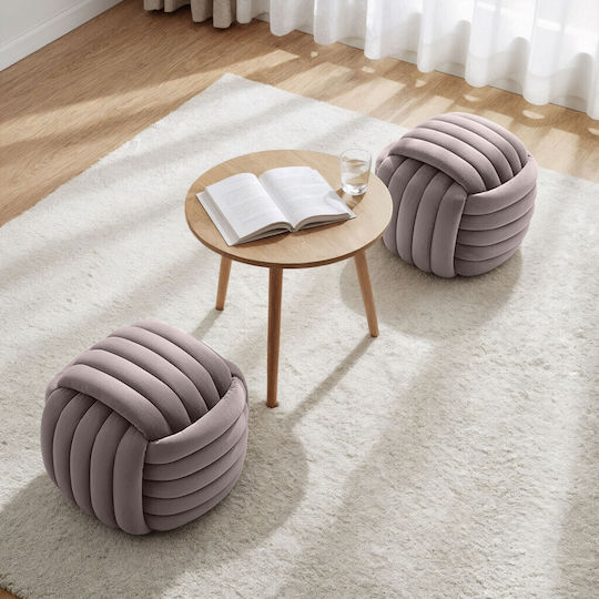 Living Room Stools Upholstered with Velvet Powder Pink 53x50x43cm