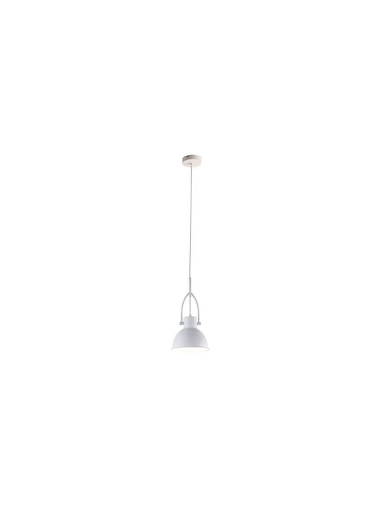Platinet Hestia Hängelampe Weiß Glocke mit Fassung E27 26cm.