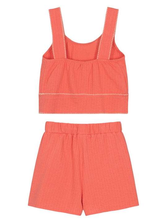Kinder-Set mit Shorts Sommer 2Stück Salmon Pink
