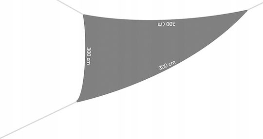 Dreieck Sonnensegel Grau 3x3m