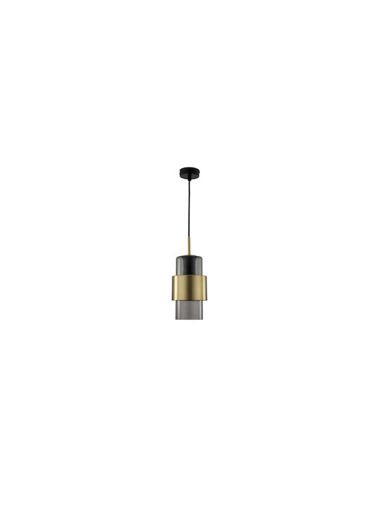 Light Prestige Lustră Negru cu Dulie E27 13x150cm.