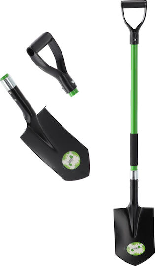 Lopată De Grădină Pentru Săpat Vârf Ascuțit 120 Cm Mâner Din Fibra De Sticlă Lamă Din Oțel Verde Negru