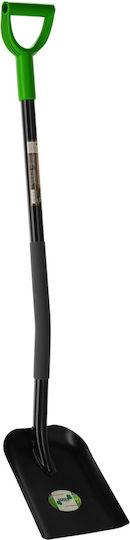 Lopată de Nisip Lamă Lată Mâner Tip D Oțel Acoperit cu Pulbere Mâner 120 Cm Verde Negru