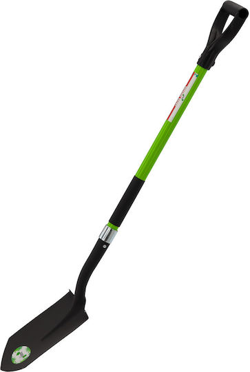 Lopată De Grădină Pentru Săpat Vârf Ascuțit 120 Cm Mâner Din Fibra De Sticlă Lamă Din Oțel Verde Negru