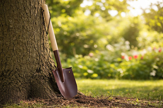 Kompakte Schaufel Camping Garten Holzgriff Stahlblatt 60 Cm