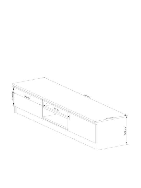 Stand TV Artisan Oak L160xA40xÎ33cm