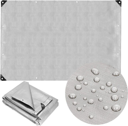 Pânză Impermeabilă Rotundă 130gr/m² cu Diametru 4m Tip Ușor Gri