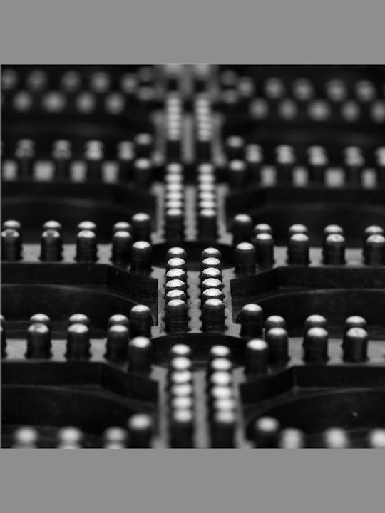 Non-Slip Rubber Black Doormat 75x45cm Thickness 13mm