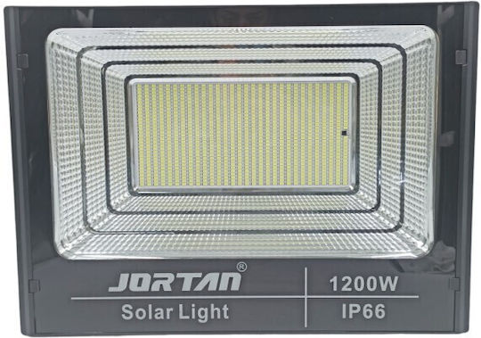 Jortan Waterproof Solar LED Floodlight 1200W Cold White 6500K with Remote Control IP66