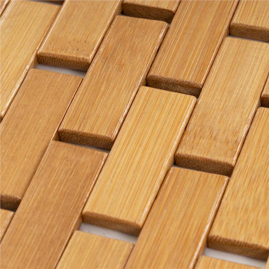 Covor Antiderapant De Baie Din Lemn Natural Brown 50x80 Cm