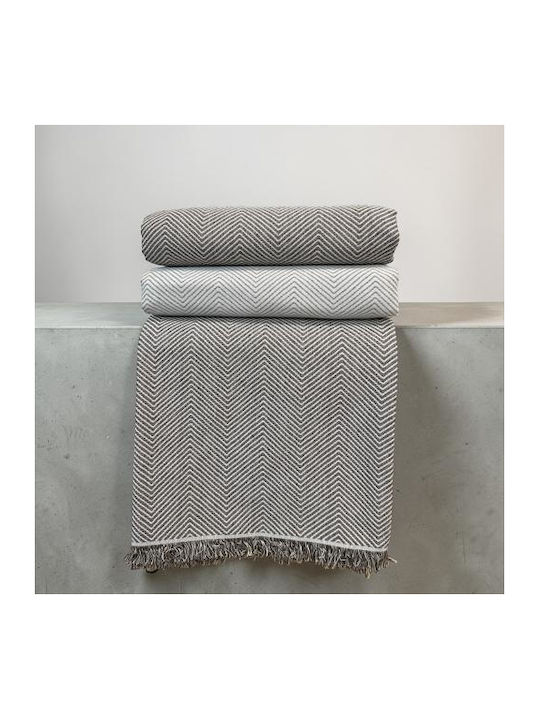 Linea Home Row Moka Sofa Throw 2 Seater 180x240cm Moka