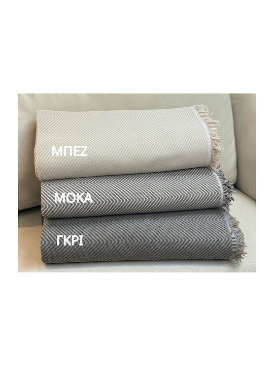 Linea Home Viersitzer-Sofa Überwurf 180x320cm Mokka