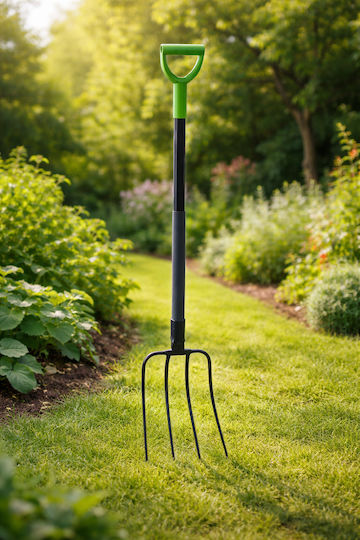 Furcă De Grădină Din Oțel Cu Mâner D 120 Cm Neagră