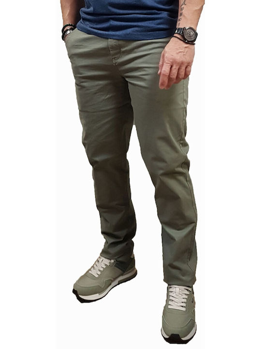Παντελόνι Chino Ελαστικό σε Slim Εφαρμογή Lt Olive