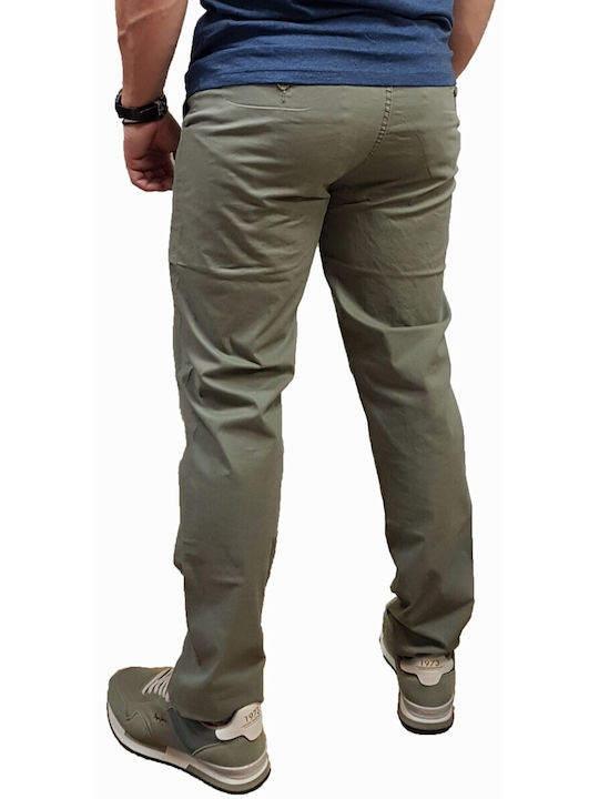 Παντελόνι Chino Ελαστικό σε Slim Εφαρμογή Lt Olive