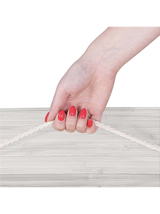 Καλάθι Απλύτων Bamboo Πτυσσόμενο 105lt 63x52x33cm Λευκό