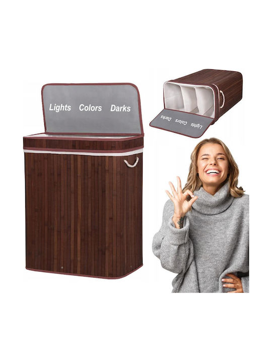 Καλάθι Απλύτων Bamboo 100lt με Καπάκι 51x32x63cm Καφέ Καλάθι Απλύτων Bamboo 100lt με Καπάκι 51x32x63cm Καφέ