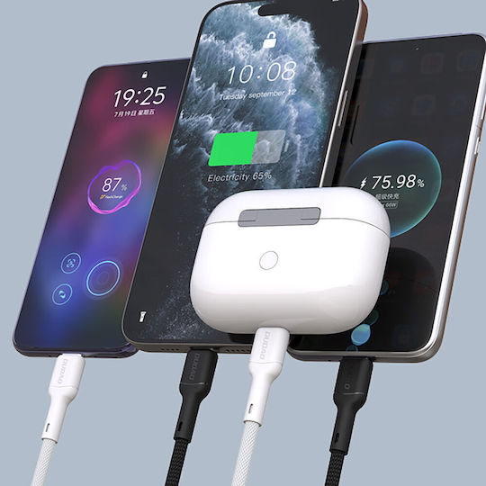 Dudao USB 2.0 Kabel USB-C Männlich - USB-C 65W PD Schwarzes 2m