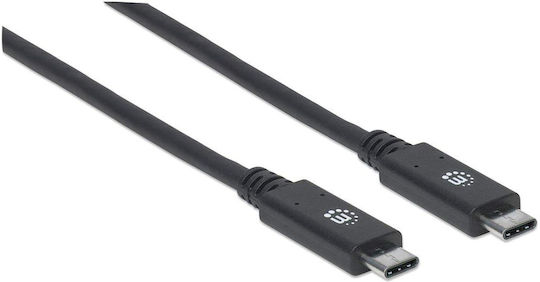 IC Intracom USB 2.0 Cable USB-C male - USB-C Μαύρο 1m 355223