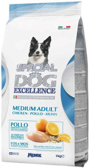 Monge Special Dog Excellence Medium 3kg Hrana Uscată Pentru Câini Adulți Rase Medii Cu Carne