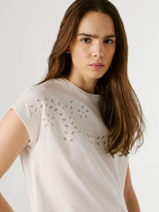 Mina Women's Cotton White Blouse