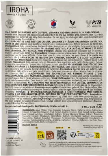 Iroha Nature Anti-fatigue Caffeine Eye patches
