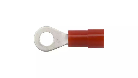 Ακροδέκτης Οπής Φ4.3 Διατομής 0.25-1.5mm2 Κόκκινο 100τμχ