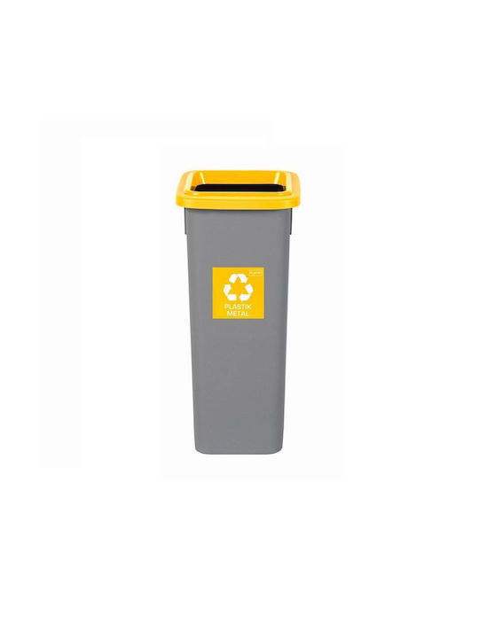 Plafor Coș de Reciclare din Plastic Gri 75l