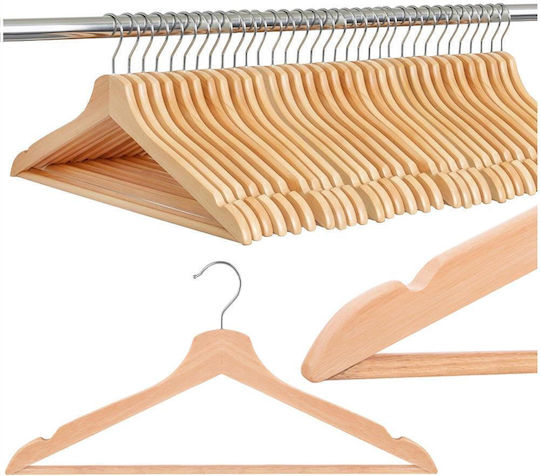 Clothes Hanger Beige 30 Pieces