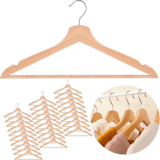 Clothes Hanger Beige 30 Pieces