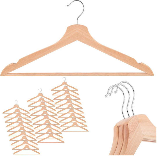 Clothes Hanger Beige 30 Pieces