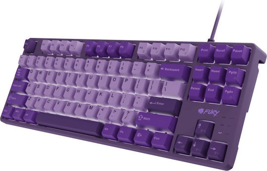 Fury Kanabo K2 Gaming Μηχανικό Πληκτρολόγιο με Φωτιζόμενα πλήκτρα (Αγγλικό US) Violet
