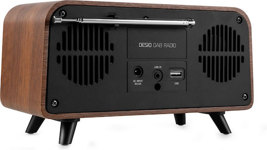 Audizio DESIO Настолен Радиоприемник DAB+ Тъмен Дървен