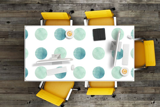 Desk Pad Vinyl Design Durability Green Dots 120x60 Cm