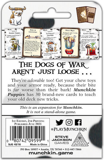 Разширение на играта Munchkin: Puppies за 2-6 играчи 10+ години (EN) Steve Jackson Games