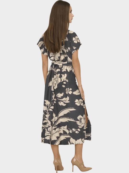 Sommer Midi Damenkleid für Hochzeit - Taufe Schwarz