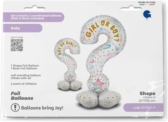 Luftballon Folie Jumbo Mehrfarbig Boy or Girl 119cm