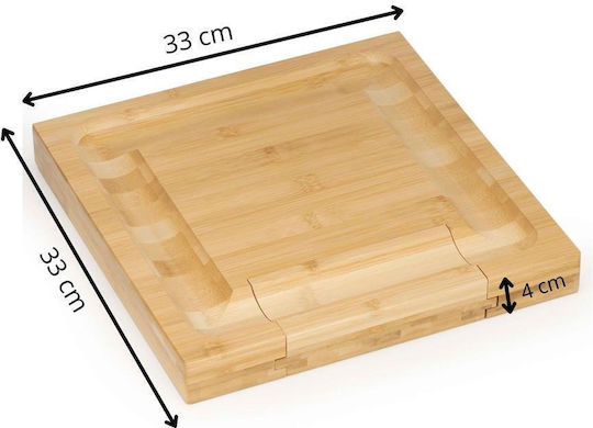 Plăci De Servire Brânză Cu Mâner Lemn 33x33x4cm 5 Bucăți