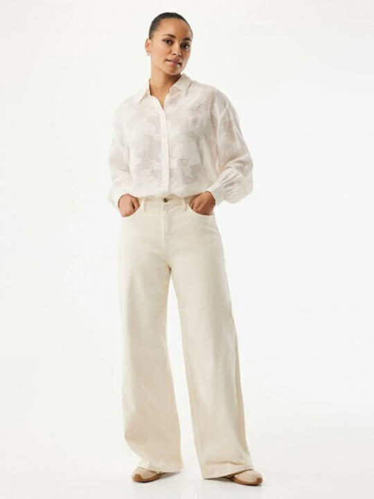 Long Sleeve Women's Shirt Off White