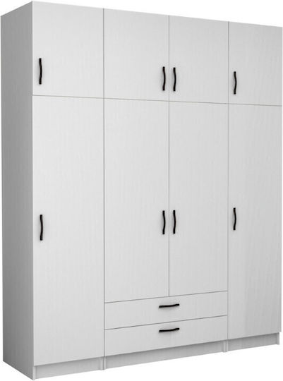 Vier Türen mit Dachboden Victoria 200x60x240cm White Vier Türen mit Dachboden Victoria 200x60x240cm White