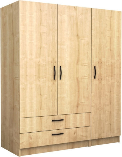Triple Door Victoria 150x60x181cm Natural Beech