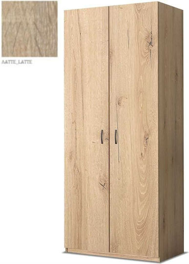 Δίφυλλη Ντουλάπα 90x60x180cm Λαττέ