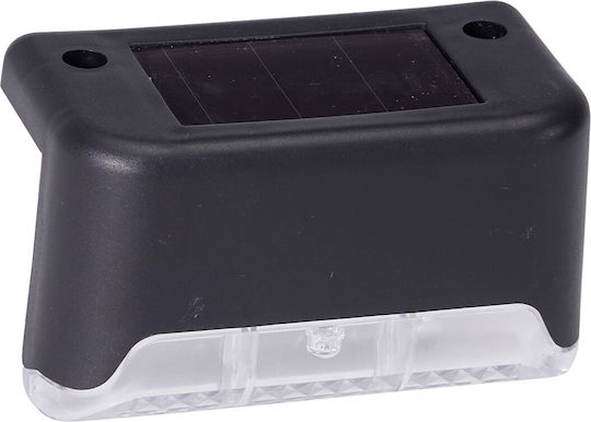 Set 4 Wall Mounted Solar Lights Warm White with Photocell 8x4x4.5cm