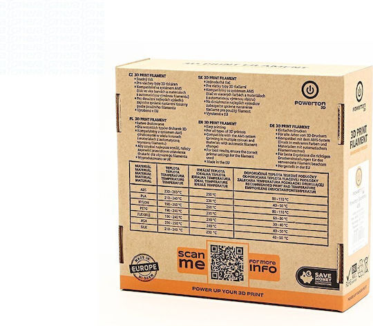 Powerton ASA 3D Printer Filament 1.75mm Γκρι 1kg