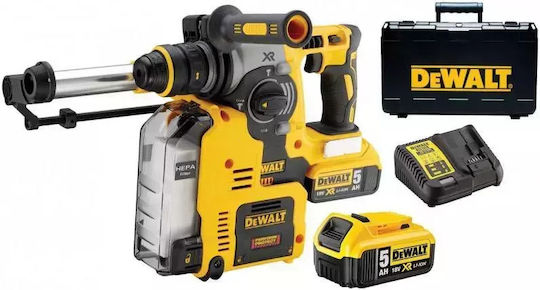 DEWALT Κρουστικό Σκαπτικό Πιστολέτο Μπαταρίας Brushless 18V 2x5Ah με Υποδοχή SDS Plus DCH275P2