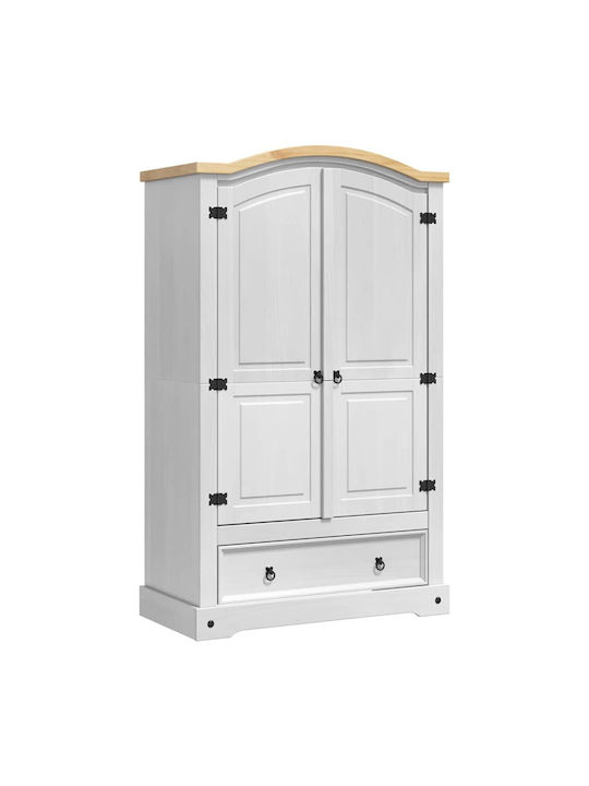 Doppeltür Kleiderschrank White 101x52x170cm