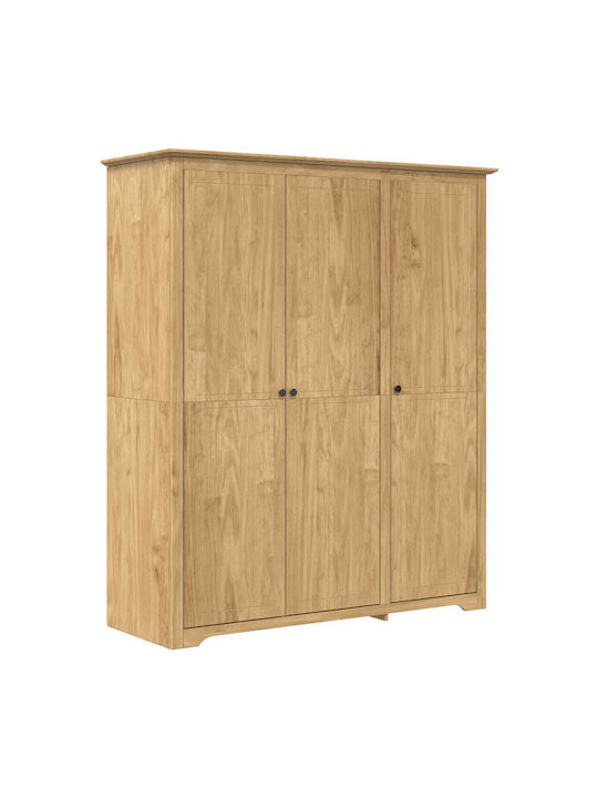 Ușă triplă Dulap de Haine Honey Brown 146x53.5x173cm