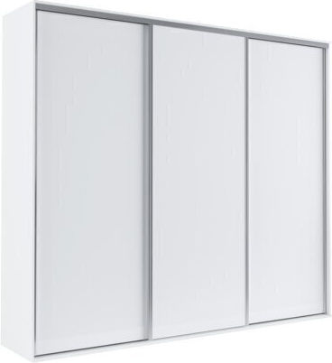 Murrieta 189 Тройна Врата Плъзгащa Се Гардероб С Огледало 254x62x244cm Бял Murrieta 189 Тройна Врата Плъзгащa Се Гардероб С Огледало 254x62x244cm Бял