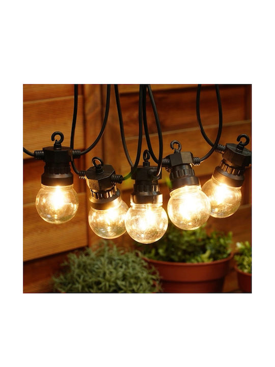 Wasserdichte Lichterkette Beleuchtung LED IP44 5m mit 20 Lampen Warmes Weiß Wasserdichte Lichterkette Beleuchtung LED IP44 5m mit 20 Lampen Warmes Weiß