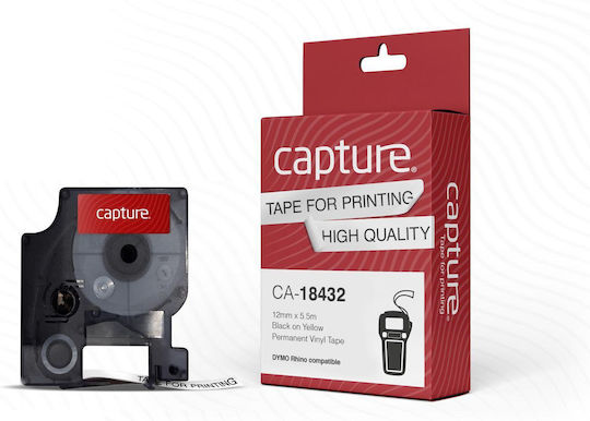 Capture Label Maker Tape in Black Color 1pcs